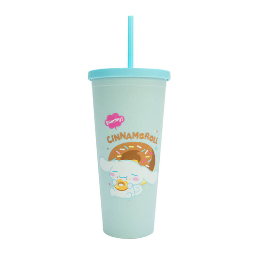 Hello Kitty & Friends - Cinnamoroll Cup with Straw 600ml | Drinkware| Kawaii