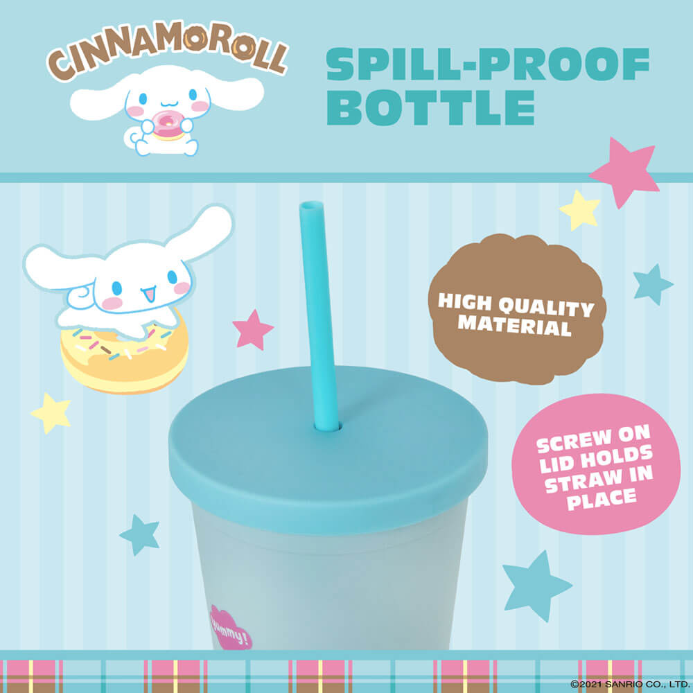 Hello Kitty & Friends - Cinnamoroll Cup with Straw 600ml | Drinkware| Kawaii