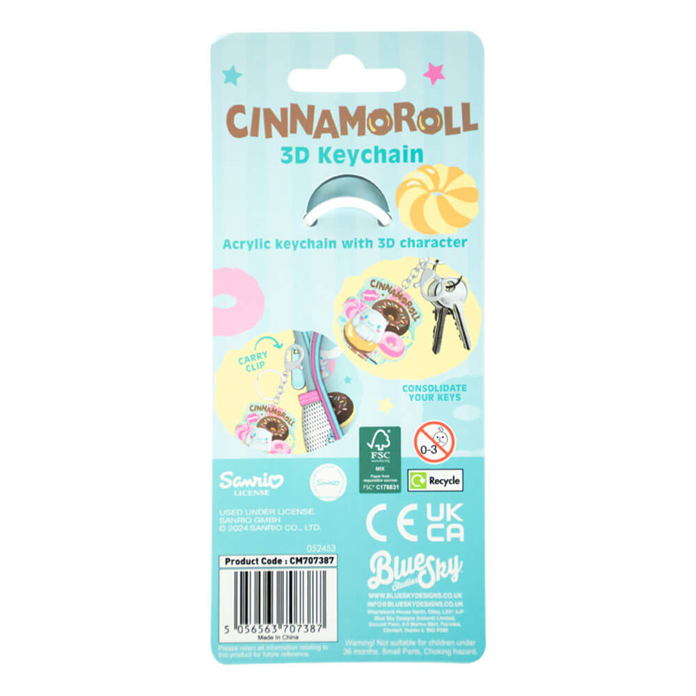 Hello Kitty & Friends - Cinnamoroll Character Keyring | Accessories | Kawaii