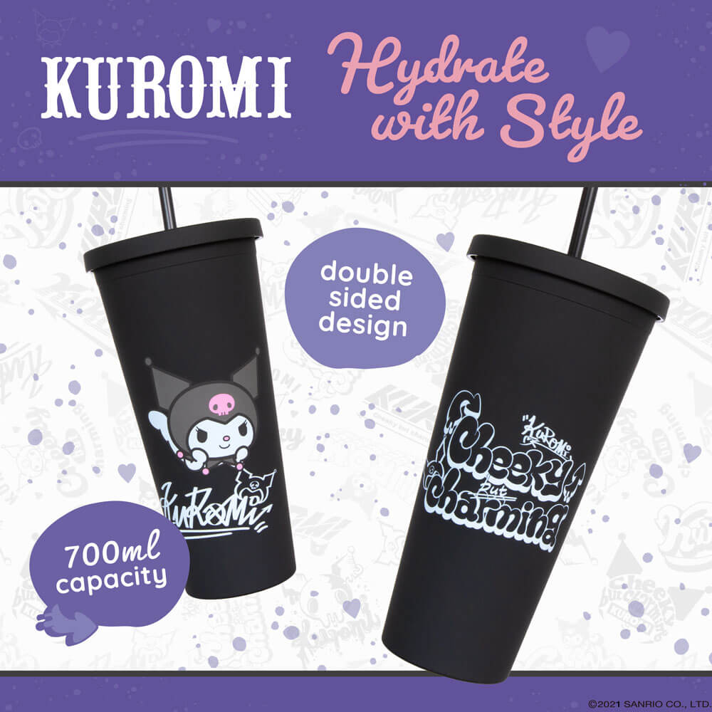 Hello Kitty & Friends - Kuromi Cup - Straw | Drinkware| Kawaii