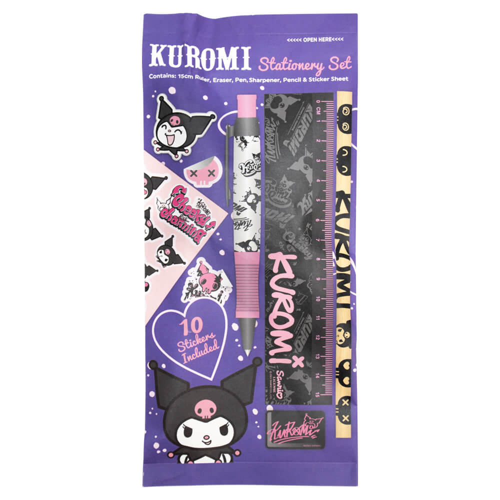 Hello Kitty & Friends - Kuromi Stationery Set | Stationery | Kawaii