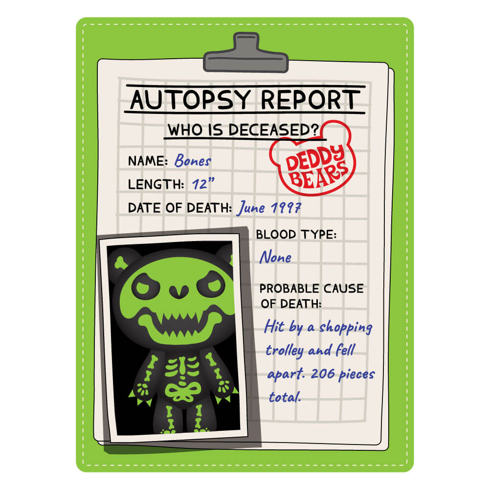 Deddy Bears Series 1 - Bones | Plush in Bag | Soft Toy | Kawaii