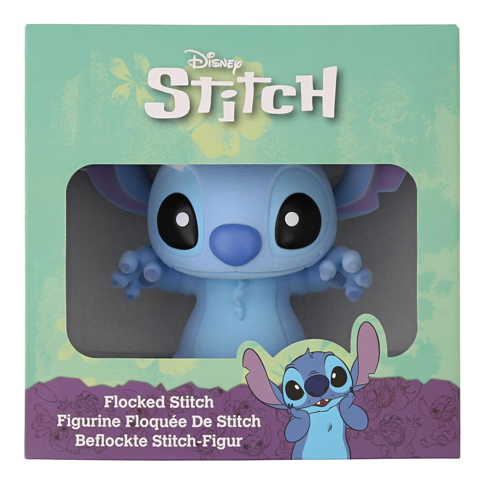 Disney Stitch  Flocked Large | Figurine | Kawaii