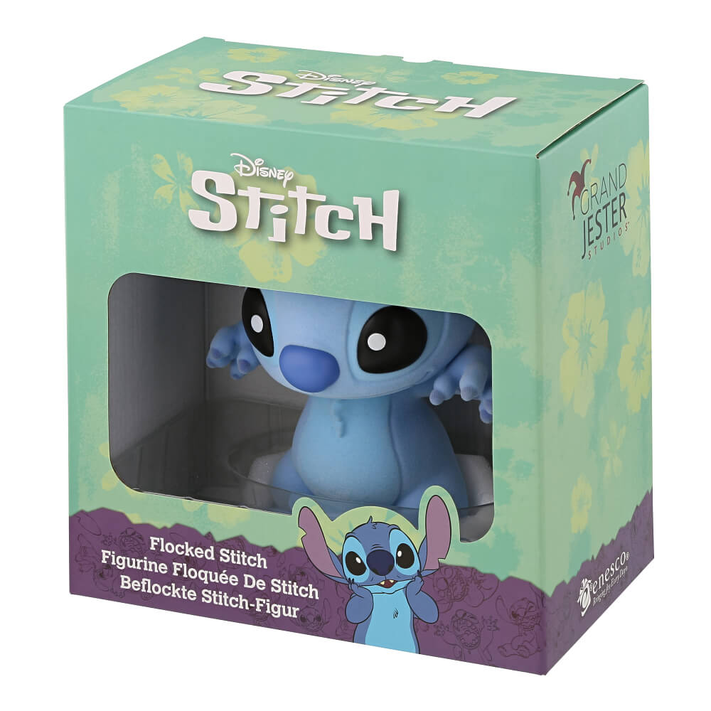 Disney Stitch  Flocked Large | Figurine | Kawaii
