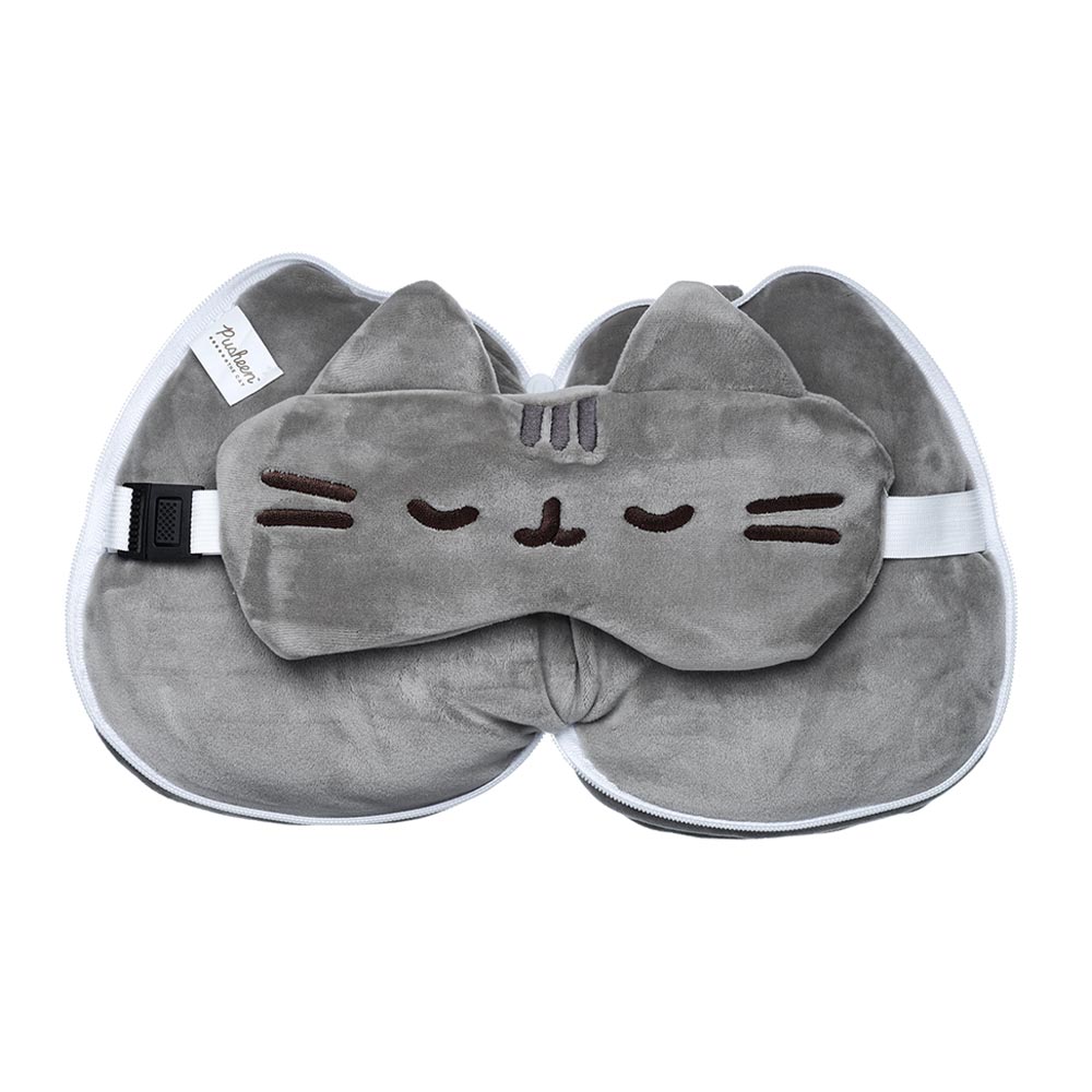 Pusheen Travel Pillow & Eye Mask Set | Relaxeazzz | Travel | Kawaii