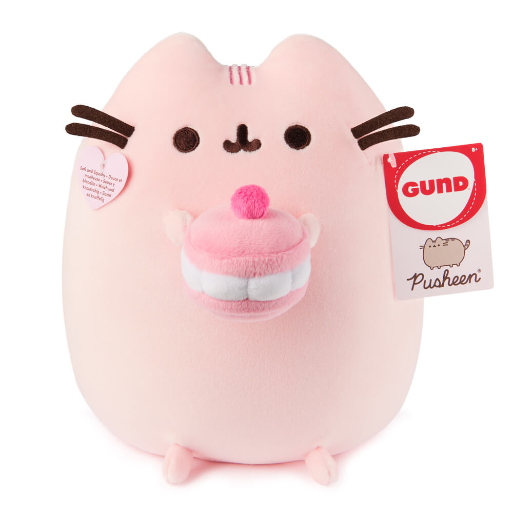 Pusheen Snackable Cherry Macaron Squisheen Plush | Soft Toy | Kawaii